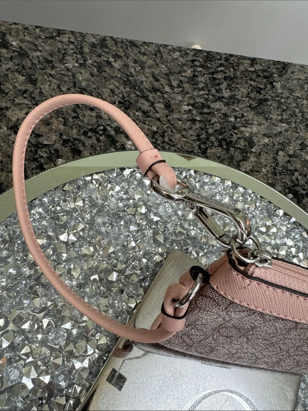 Calvin Klein Pink Monogram Signature Wristlet NWOT